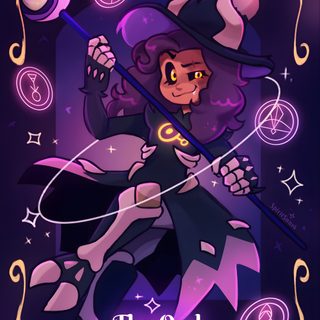 an illustration of a witch holding a wand and wearing a witches hat with the words, the owl house on it The Owl House Halloween The Owl House Fanart, Titan Luz, Owl House Poster, midnight blue