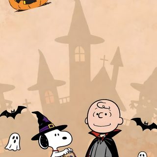 a charlie brown halloween scene with pumpkins and ghost Snoopy Halloween 4k wheat