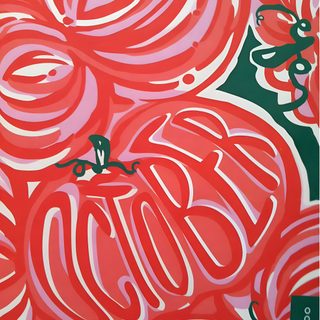 an abstract painting with red and green swirls in the center, on a black background Lilly Pulitzer Halloween Lilly Pulitzer Halloween, Fall Lilly Pulitzer, Preppy Tomato, indian red