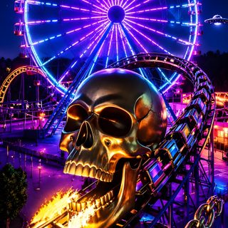 Halloween Roller Coaster midnight blue