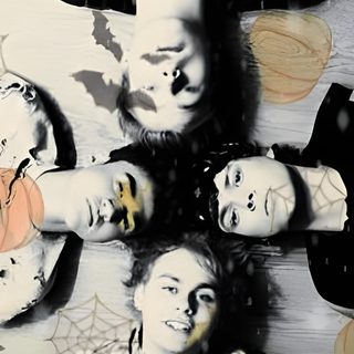 a group of people standing next to each other in front of a mickey mouse sign 5sos Halloween 5 Seconds If Summer, 5 Second Of Summer Band, 5sos Voodoo Doll, rosy brown