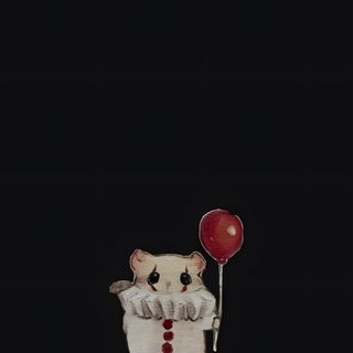 a teddy bear holding a red balloon in the dark Wrecking Ball Halloween Smartwatch Aesthetic, Halloween Apple Watch, Horror, Horror Aesthetic, black