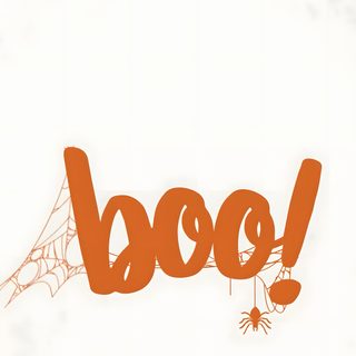 the word boo spelled out in front of a spider web on a white background with orange writing Halloween Boo Halloween Orange White Halloween Art, Haunted House, Halloween Diy, white smoke