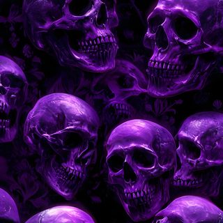 many purple skulls are shown in this image, and there is no image to describe Halloween Skull Purple Custom Purple Background With Skulls, Halloween Skull Purple Custom, Purple Skull, black