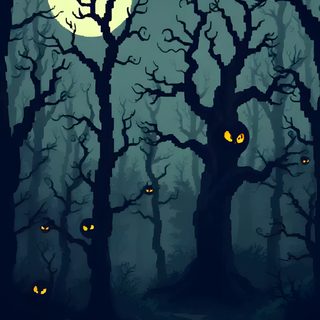 an image of halloween night with pumpkins in the woods Halloween Pixel Art Lock Screen, Drawing Sketches, Pixel Art, Phone, Iphone, Halloween, dark slate gray