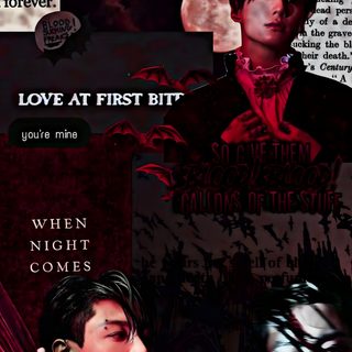 the vampires collage has been altered to make it look like they are in love Jungkook Halloween Vampire For Walls, Jungkook Halloween, Vampire Jungkook, Jungkook Vampire, black