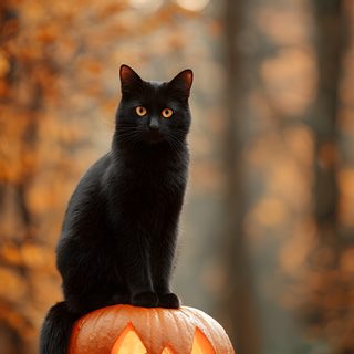 Charming Halloween scene featuring a black cat perched on a glowing jack-o’-lantern. A cozy and whimsical autumn image perfect for seasonal decor, spooky mood boards, and festive inspiration. Happy Halloween Quotes, Vibes Art, Halloween Cats, Black Cat Halloween Wallpaper, Black Cat Autumn Background, Halloween Aesthetics, Halloween Wallpaper Cute, Halloween Black Cat Halloween Wallpaper, Halloween Scene Halloween Black Cat Halloween Happy Halloween Quotes, Vibes Art, Halloween Cats, saddle brown