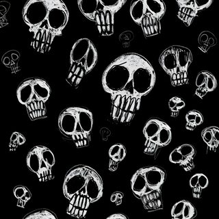a bunch of skulls that are drawn in chalk Cute Halloween Skull Emo Backgrounds, Emo Aesthetic, Emo, Goth, Fotografi Vintage, Gothic, black