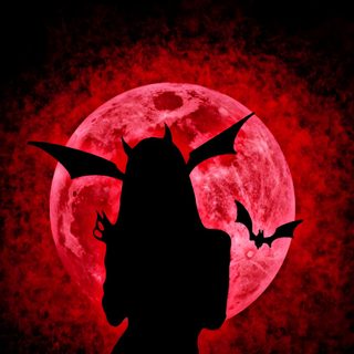 the statue of liberty is silhouetted against a full moon with bats flying over it Halloween Girl Vampire Shadow, Red Cool Evil, Red Evil, Devil Shadow, Blood Demon, Devil Girl Hd, black