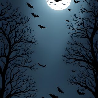 a full moon with bats flying in the sky Halloween Bat For Bedroom Bats Flying Under Full Moon, Halloween Decoration Ideas, Halloween Night Scene, dark slate gray