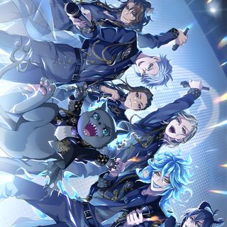 an anime poster with many different characters Twisted Wonderland Halloween Anime Characters Singing Together, Anime Concert Ideas, Anime Fan Art Inspiration, steel blue