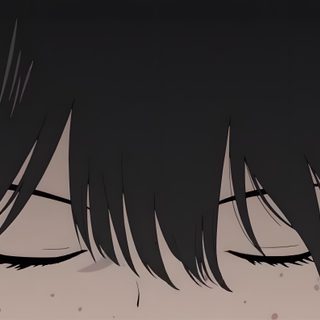 an anime character with her eyes closed Suzu Halloween Suzu Halloween, Belle Anime Suzu, Sonny Boy Aesthetic, Asakaze Sonny Boy, black