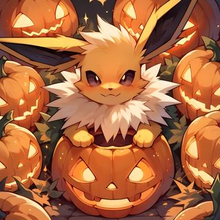 an image of pokemon pumpkins and jack o lantern Eevee Halloween Eevee Pumpkin, Pumpkin Pokemon, Halloween Umbreon, Pokemon Autumn, Fall Pokemon, sienna
