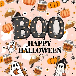 Preppy Happy Halloween bisque