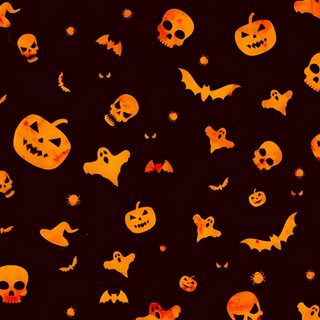 halloween pumpkins and bats on a black background with orange glow in the dark sky Halloween For Teams Diy Halloween Party Decor, Halloween Invitation Background Ideas, Halloween Pattern With Skulls And Pumpkins, black