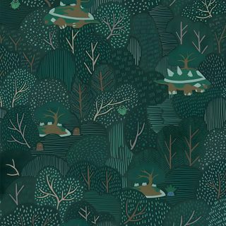 an image of a forest scene with deer and trees Halloween Torterra Turtwig Background, Pokemon Torterra, Pokemon Green, dark slate gray