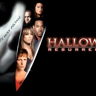 the movie poster for halloween resurrection Halloween Resurrection Rob Zombie Film, Friday The 13th Dvd, Halloween 4 The Return Of Michael Myers, black