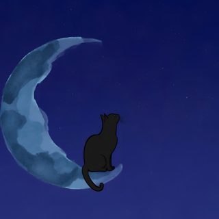 a black cat sitting on the moon at night Halloween Smartwatch Cartoon, Halloween, midnight blue