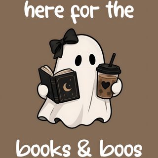 there is a ghost reading a book and holding a cup with coffee in its hand Bookish Halloween Love Book, dim gray