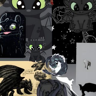 many different types of cats and bats with green eyes Halloween Toothless dark slate gray