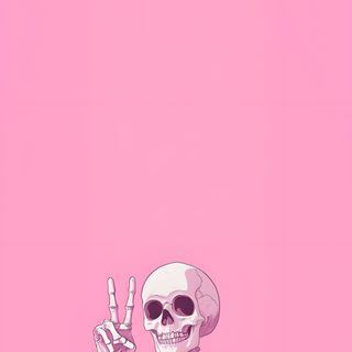 a skeleton holding up his hand in front of a pink background Pink Halloween Skeleton Halloween Iphone Backgrounds, Halloween Backgrounds, Witchy,