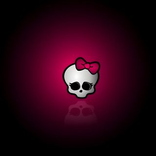 a skull with a bow on it's head is lit up in the dark Monster High Halloween Monster High Chromebook, Iphone Computer, Chromebook Laptop, Monster High 4k, black