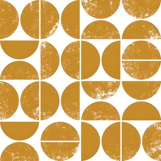 an orange and white geometric pattern with circles on it's sides, all in different sizes Halloween Circle Geometric In Ochre Art Deco Wall Paper, Bathroom Accent Wall, Geometric Wall, peru