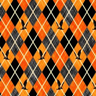 an orange and black checkered pattern with birds on it Owl Argyle - Retro Halloween Orange Halloween Argyle Preppy Spiders, Halloween Bats Plaid Pattern, Orange Argyle Background, chocolate
