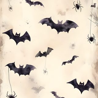 bats and spider webs are hanging from the ceiling Halloween Whimsical Bats-large Bats Background, Spooky Background Printable, Bat Background, antique white