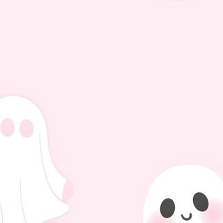 ghost wallpaper in pink and white with black eyes Light Pink Halloween 3 Ghost, Ghostie, Girly Halloween Drawings, Halloween Backgrounds Pink, lavender blush
