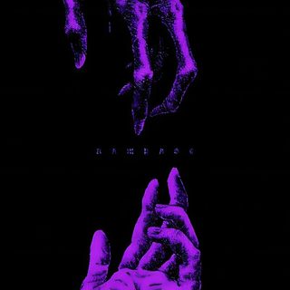 two hands reaching towards each other in the air with purple light on them and black background Halloween Skeleton Hand Purple Purple Goth Aesthetic, Black And Purple, Mlg,