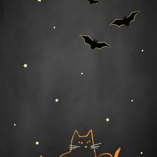 a black cat sitting on top of three pumpkins in front of a full moon Halloween Chalkboard Movie Posters, Halloween Cat Background Aesthetic, dark slate gray
