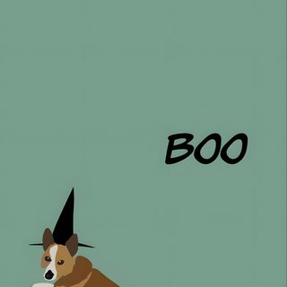 a dog laying down with the word boo on it Halloween Corgi Pattern Corgi With Witch Hat Illustration, Cute Halloween Card Design, Halloween Corgi Art, light slate gray