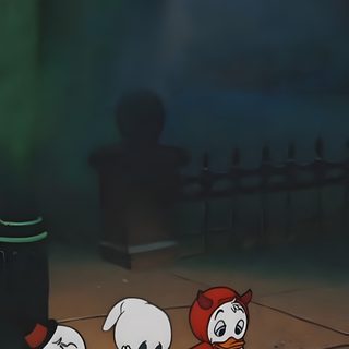 three cartoon characters sitting on the ground next to a trash can Ducktales Ghosts Of Halloween Vintage Cartoon Halloween, Casper, Casper Iphone, dark slate gray