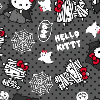 hello kitty halloween wallpaper in grey and red Hello Kitty Halloween Phone Hello Kitty Halloween Ipad, Halloween Hello Kitty Laptop, Hello Kitty Halloween Laptop, dim gray
