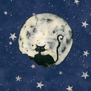 a black cat sitting on top of a full moon with stars in the night sky Halloween Star Coraline Aesthetic, Art Iphone, Phone Patterns, Cute Patterns, Cat, dark slate gray