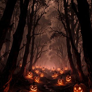 pumpkins lit up in the woods at night Halloween Screen Savers Halloween, Image Halloween, Halloween Iphone Backgrounds, Halloween Backgrounds, black