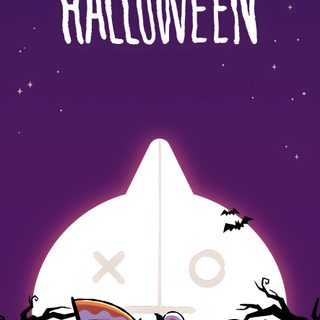an animated halloween scene with the words spooky halloween Bt21 Halloween Bt21 Autumn, Bt21 Cooky Halloween, Bt21 Christmas, Bt21 Fall, indigo