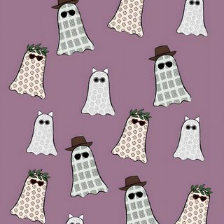 a group of ghost with hats and glasses on their heads, all in different colors Taylor Swift Halloween Taylor Swift Fall Iphone, Anti Hero Ghost, Anti Hero Ghost Drawing, gray