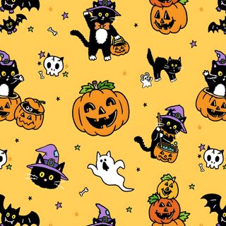 Halloween Images, Halloween Wallpaper, Halloween Art, Spooky Halloween, Cute Pattern, Halloween, Pattern Halloween Cats Bats Owls Spiders Sm Halloween Images, Halloween, Halloween Art, Spooky Halloween, sandy brown
