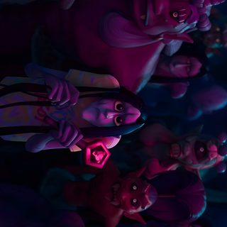 a group of creepy looking people standing next to each other Kpdh Halloween Kubo Evil Sisters, Abominable, Abominable 2019 Movie, Sisu Movie, Kubo Moon Sisters, black
