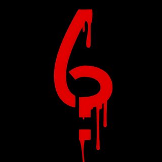 the number four is dripping red on a black background Halloween 6 Sinister Six Logo, Number 6 Font, Sinister Movie Logo, Scary Movie Logos, black