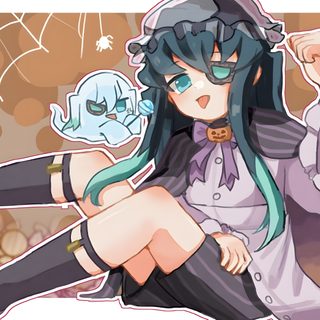 an anime character sitting on the ground with her legs crossed and one hand up in the air Halloween Muichiro Demon Slayer Muichiro X Genya, Demon Slayer Muichiro And Genya, Genmui Memes, rosy brown
