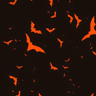 many bats flying in the night sky with orange glow on their wings and black background Halloween Bats Flying Eevee, Spooky Background, Iphone Background Quote, Halloween Iphone Backgrounds, black
