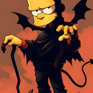 the simpsons character is dressed in black and holding a cane with his hands while standing on top of a pile of leaves Bart Simpson Halloween Bart Simpson Bart Simpson The Simpsons, Of Bart Simpson, Cartoon Simpsons, sienna