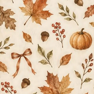 an image of autumn leaves and berries on a white background for wallpaper or fabric For Fall And Halloween Fall Bows, Autumn Cozy, Cozy Fall, Maple Leaf, Phone Backgrounds, Earthy Tones, bisque
