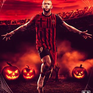 a soccer player with his arms out in front of pumpkins and an orange sky Football Halloween Psg Sports Graphic Design, Neymar, Design Inspo, Graphic Design, Football, Sports, maroon