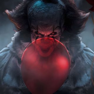 a creepy clown holding a red balloon in his mouth Halloween Scary Pennywise Pennywise The Clown, Pennywise In The Dark, Horror Movie Icons, Clown Pics, black