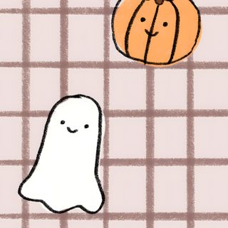 Simplistic Halloween gainsboro