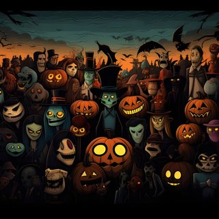 a large group of halloween pumpkins with glowing eyes and faces in the background are all lit up Halloween Fb Halloween 1080, Pc Halloween, Spooky Facebook Cover Photos, Halloween Desktop 1920x1080, black